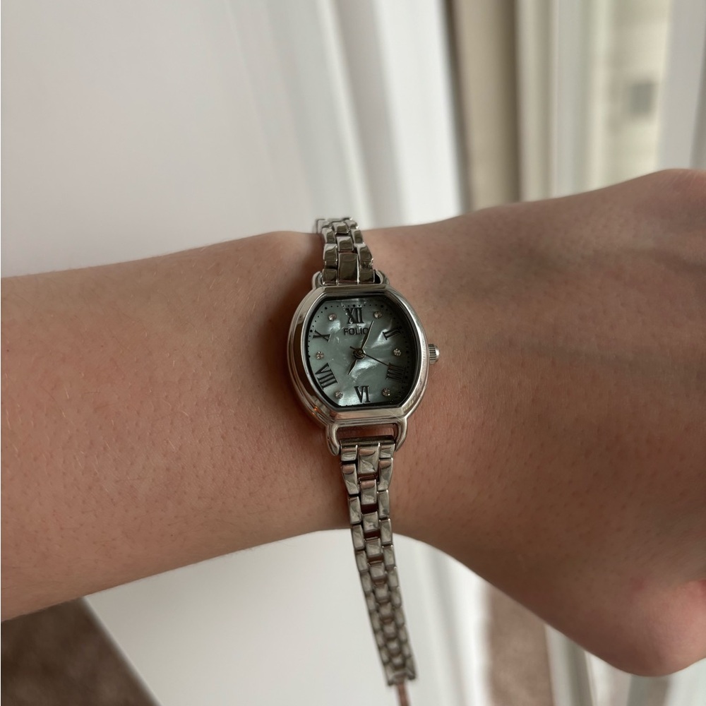 Women's Silver Bracelet Watch with Mother-of-Pearl Dial